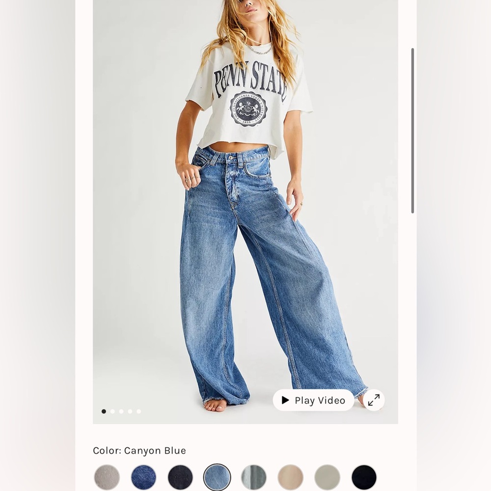 ISO (not selling) free people old west slouchy in canyon blue wash